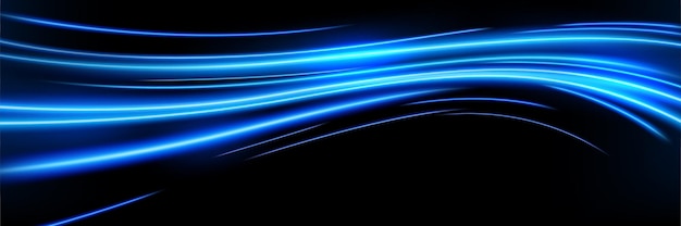 Abstract light speed motion effect blue light line Vector Illustration