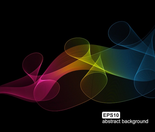 Abstract light wavy futuristic background.