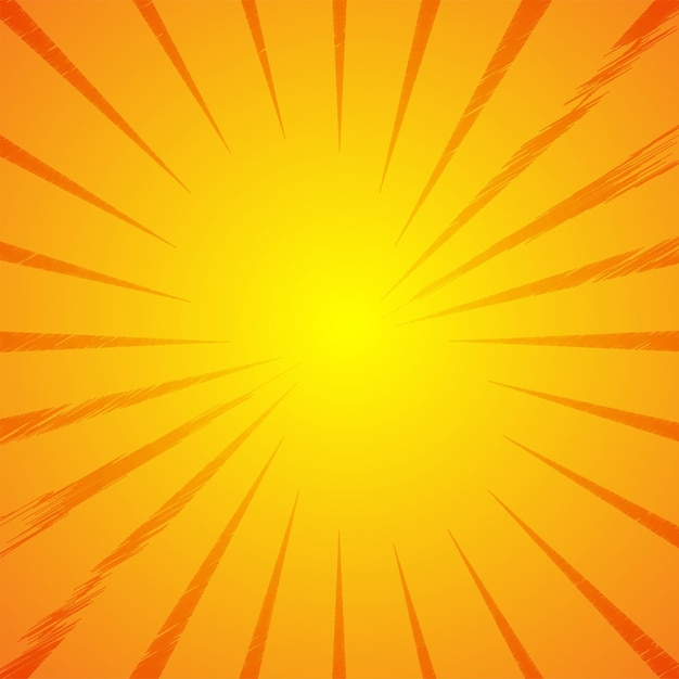向量文摘淡黄色太阳射线背景。向量