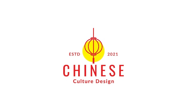 Abstract lighting chinese culture logo vector icon illustration design