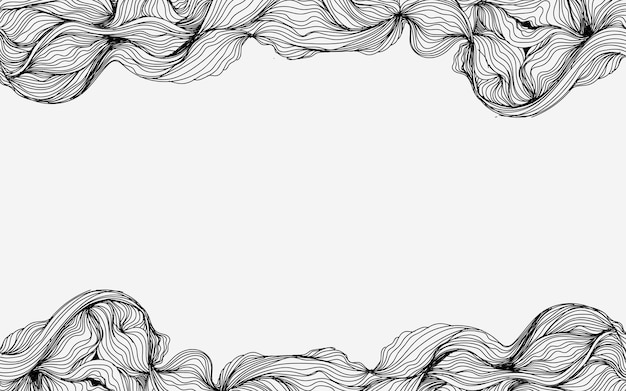 Vector abstract line art background