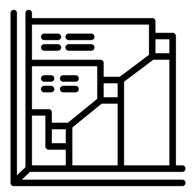 ビジネスグラフの抽象的なラインアート