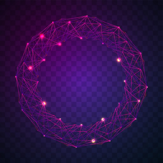 Vector abstract line circle background.