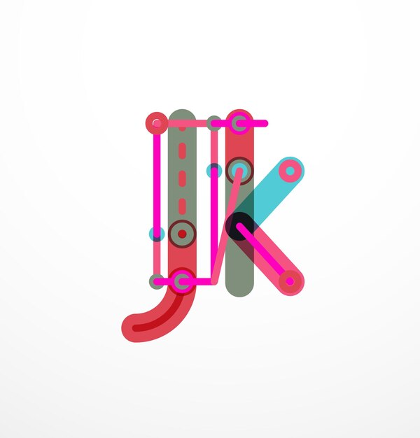Вектор Логотип абстрактной линии дизайна буквы