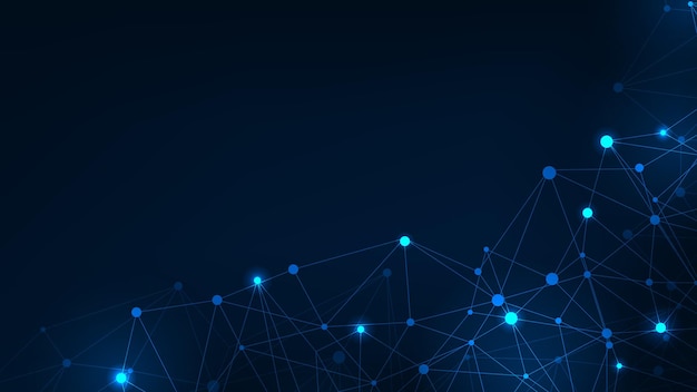 추상적인 선 기하학 기술 Hitech 통신 개념 배경