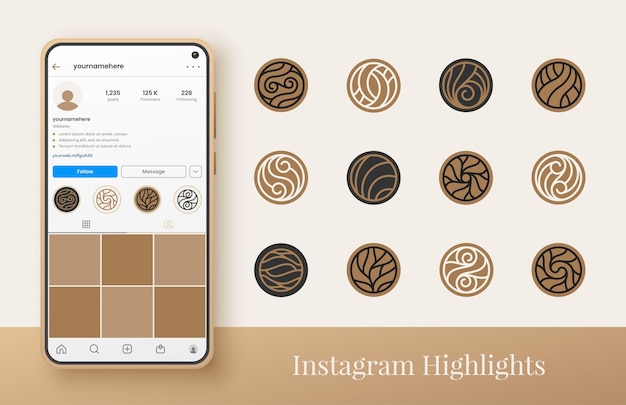 Abstract line highlight instagram