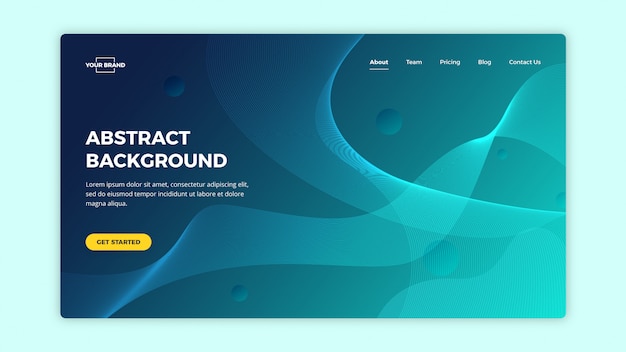 Vector abstract line landing page