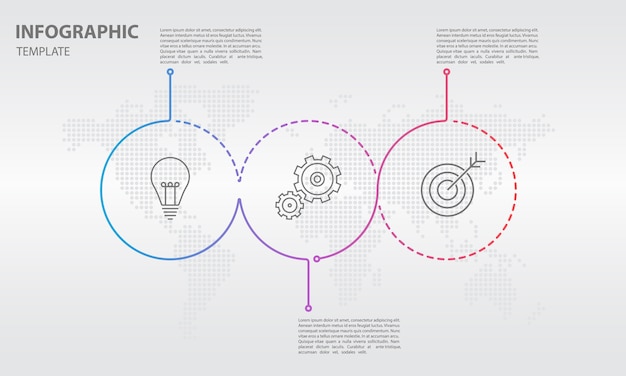 Abstract line timeline infographic template