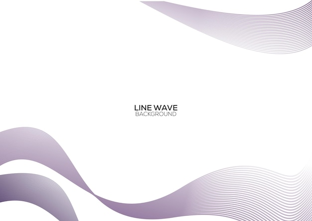 抽象的な線の波の背景デザインのグラデーション