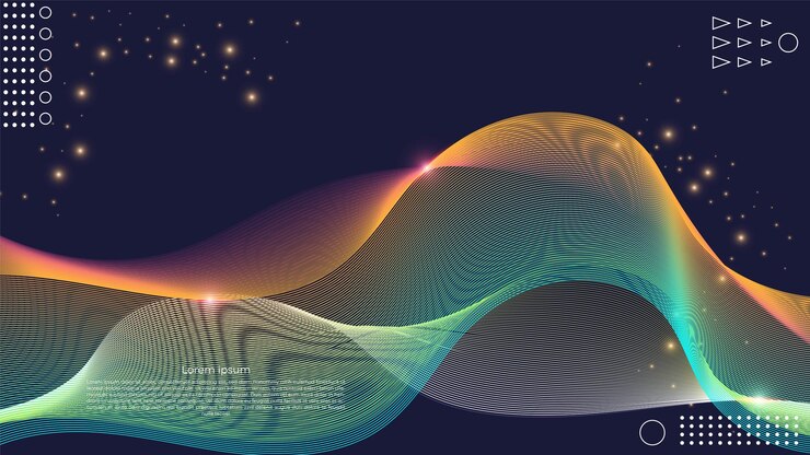 Vector abstract line wave background design