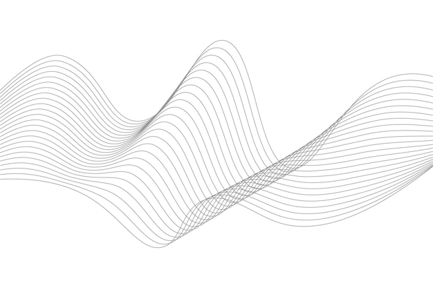 Abstract line wave white background. modern wavy line abstract background