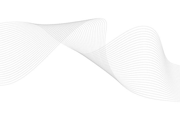 抽象的な線の波の白い背景。モダンな波線の抽象的な背景