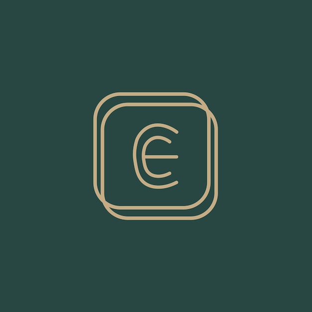 Abstract linear monogram letter E logo icon