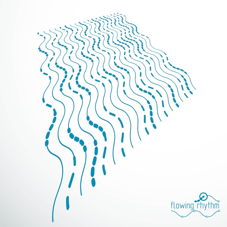 Vector abstract lines background, engineering technology vector wallpaper. art graphic illustration.