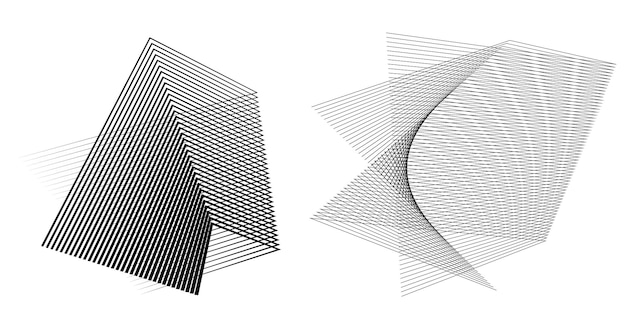 각도 파도 벡터 일러스트 레이 션의 흰색 배경에 추상 라인 블랙 화이트 디자인 요소 그런 지 우아한 명함 인쇄 브로셔 전단지 배너 표지 책 레이블 패브릭에 대 한 eps 10