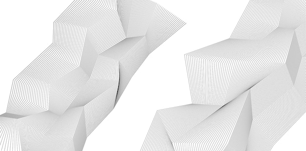Abstract lines black white design element on white background of angle waves Vector Illustration eps 10 for grunge elegant business card print brochure flyer banners cover book label fabric