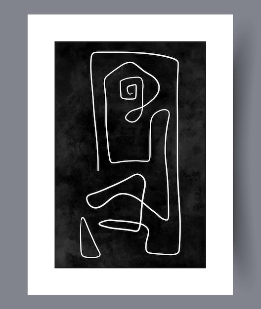Abstract lines chaos conceptualism wall art print