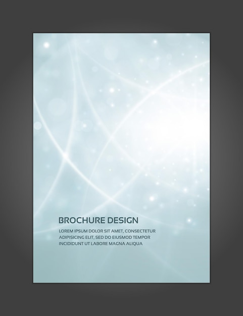 Vector abstract lines curved stripe glow cyber flow particles stream brochure design template set vector