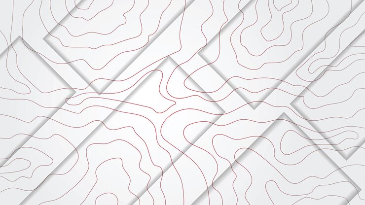Vector abstract lines and cut out shapes background