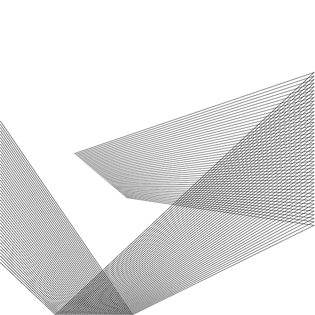 抽象的な線デザイン要素ポリゴン作成パターン 02