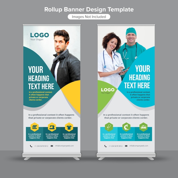 Abstract lines roll up banner design