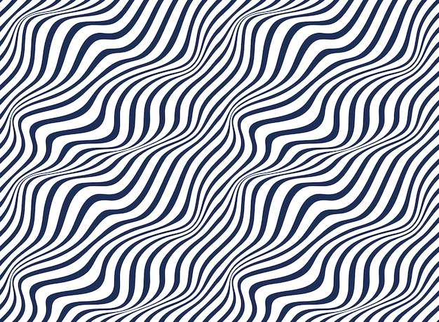 Vector abstract lines seamless pattern with optical illusion, vector background with parallel stripes op art, lined design minimalistic wallpaper or website background.