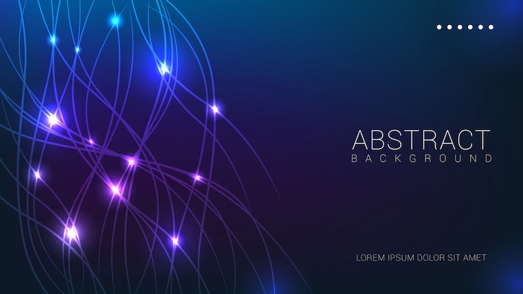 Vector abstract lines with blue lights background