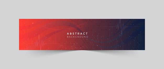 Abstract linkedin social media timeline geometric banner template