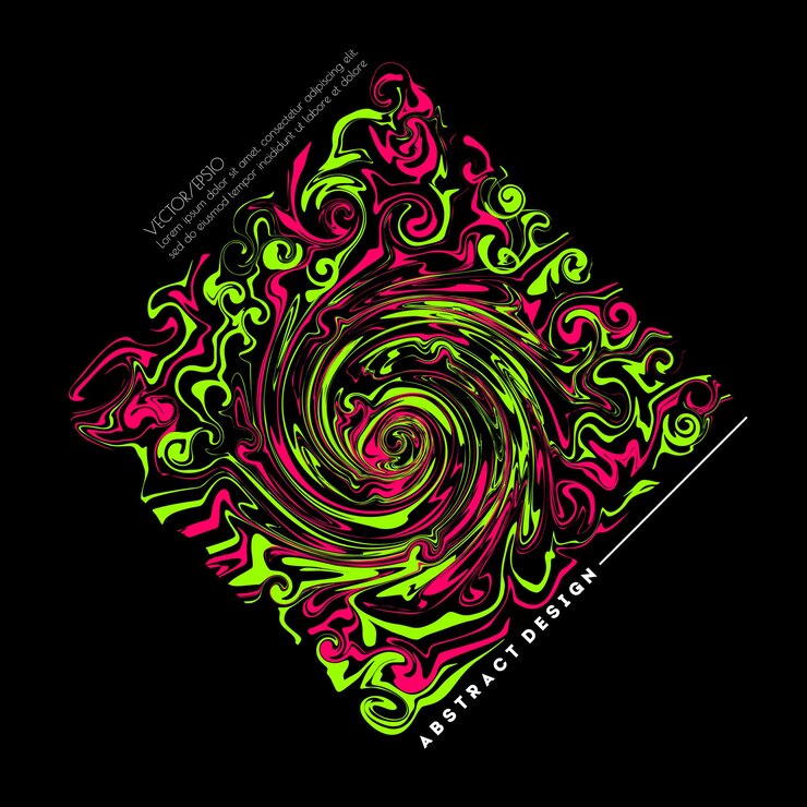 Abstract liquid art with a combination of light green and pink paint Vector illustration