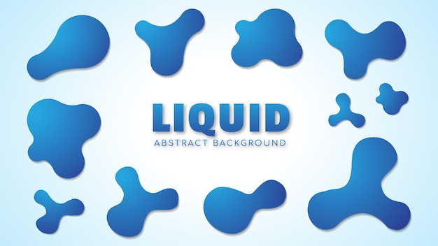 Abstract Liquid Background Design with Editable Text Style Effect Blue Water Color Gradient