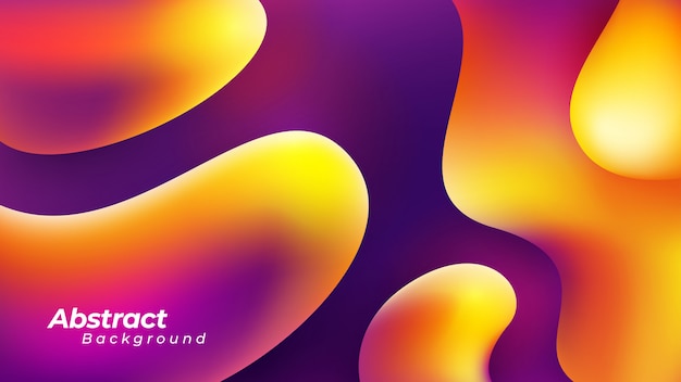 Abstract liquid background with orange, red, and purple color.