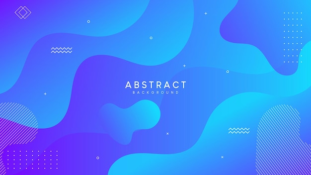 abstract liquid colors background design with memphis and geometric shape elements