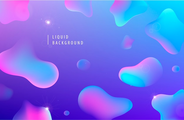 abstract liquid flow background. Fluid gradient  shapes composition.