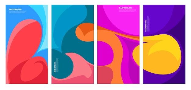 Abstract liquid and fluid abstract shape for brochure design template