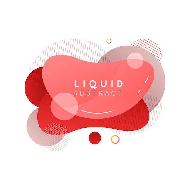 Vector abstract liquid fluid shape element