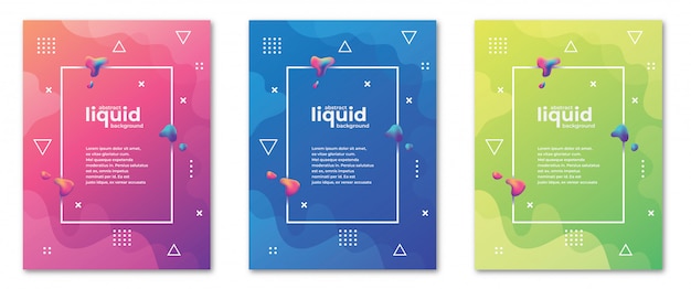 Abstract liquid and geometric banner