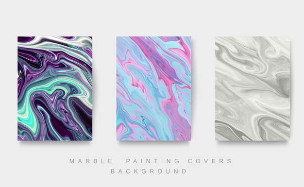 Abstract liquid ink painting design covers. mix of colors marble texture.