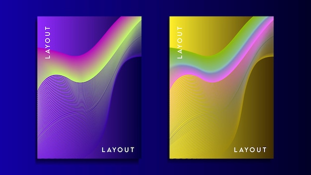 Abstract liquid layout template design with wavy and modern style