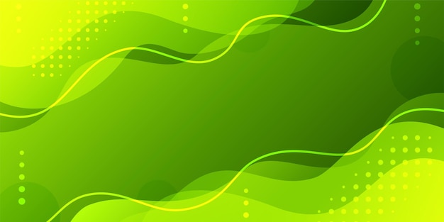 Abstract liquid neon memphis banner green cover