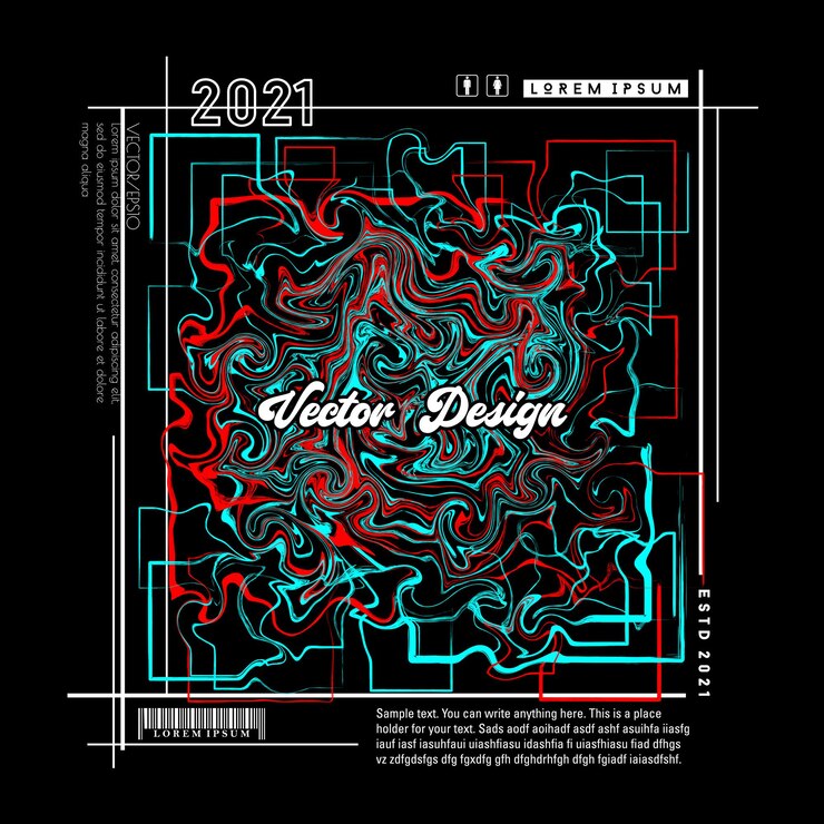 Abstract liquid paint line vector design suitable for tshirts posters banners flyers and other