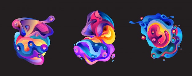 Vector abstract liquid shape background