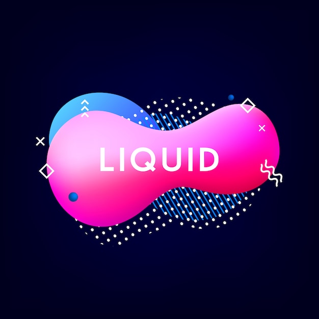 Abstract liquid shape banner