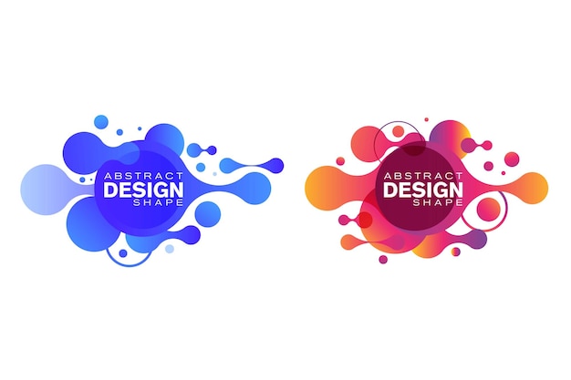 Vector abstract liquid shape fluid design