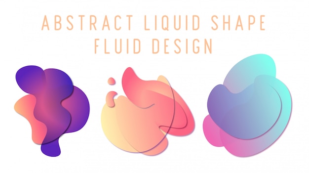 Vector abstract liquid shape fluid design