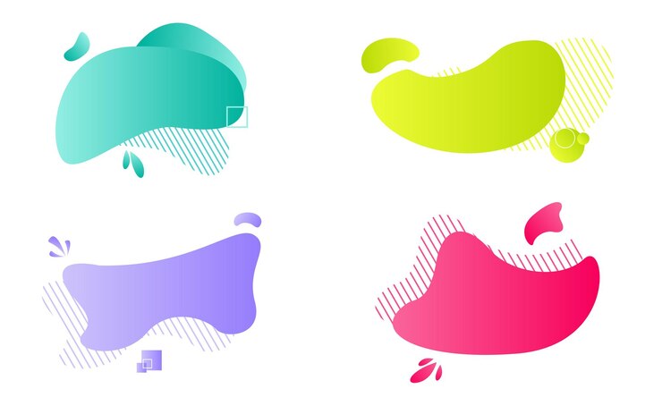 Vector abstract liquid shapes banner premium vector