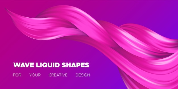 Abstract liquid shapes flow background design