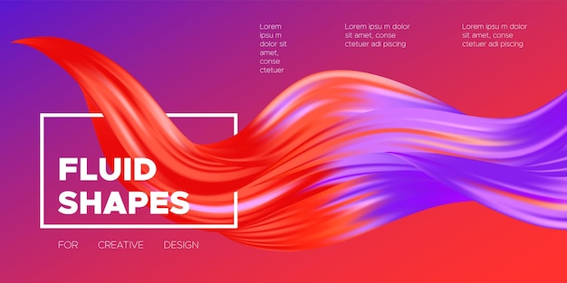 Vector abstract liquid shapes flow background design