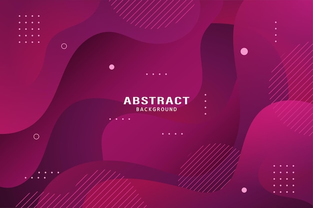 Abstract liquid shapes purple background premium vector