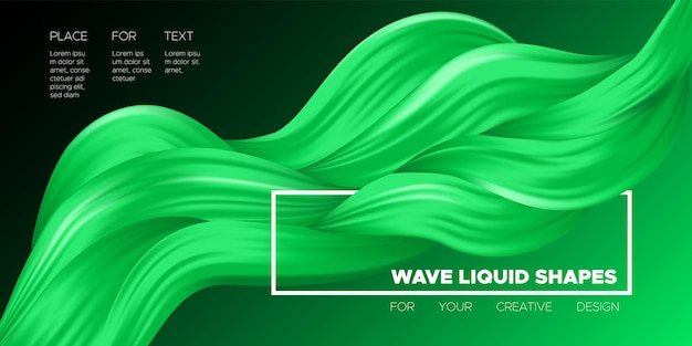 Abstract liquid shapes on vibrant gradient background