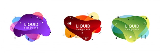 Abstract liquid shapes